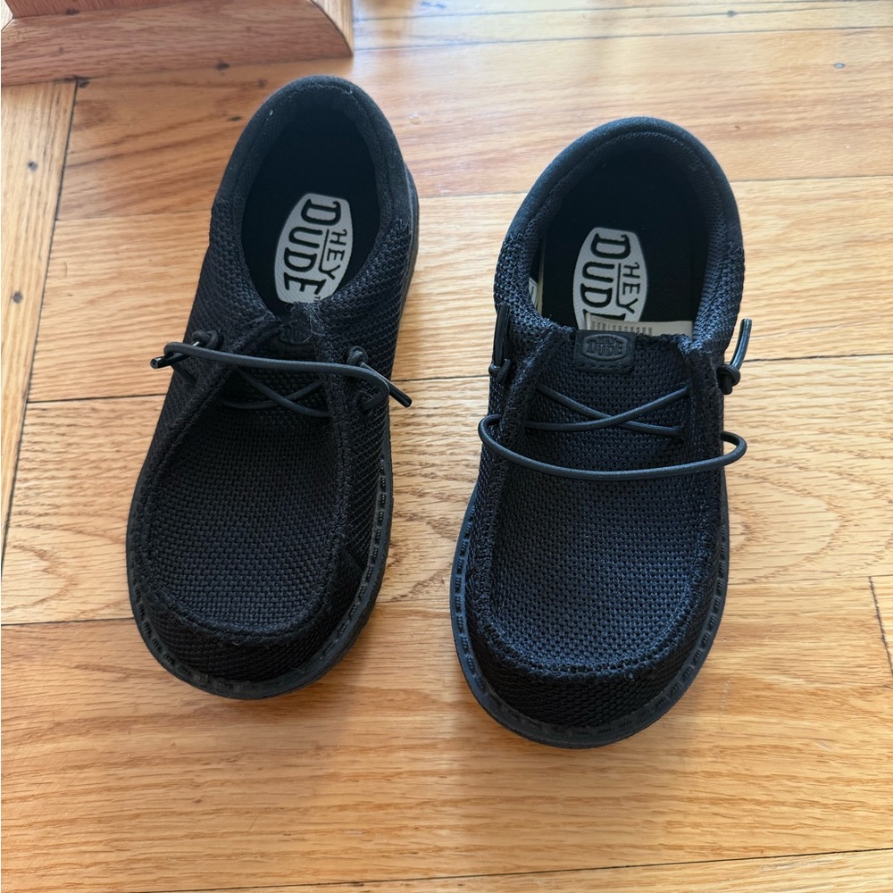Hey Dude Black Mesh Loafers
